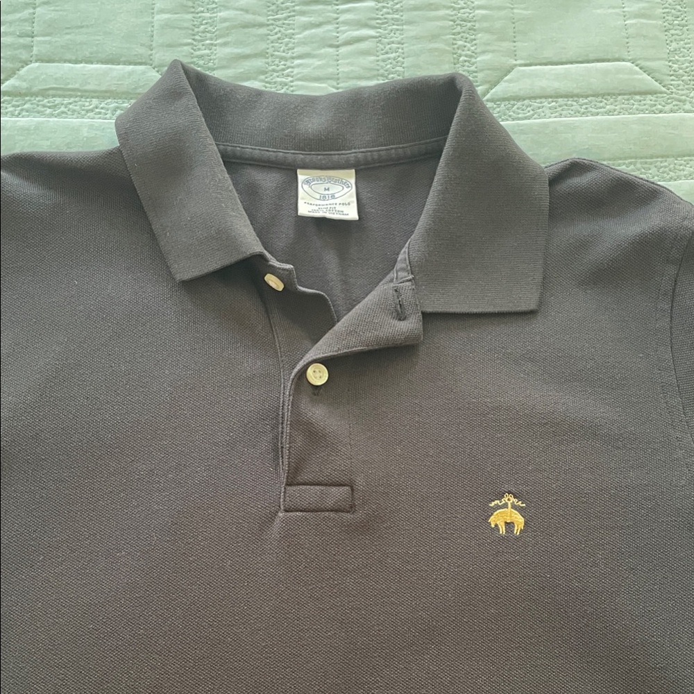 Brooks Brothers Black Short-Sleeved Polo Shirt